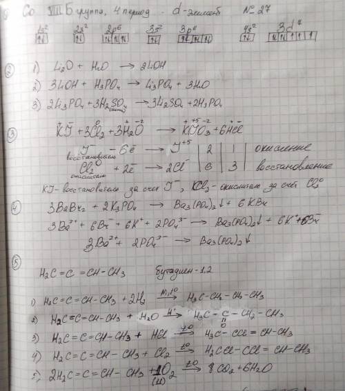 Задание №1 Напишите электронную формулу и графическую схему атома кобальта, и назовите к какому семе