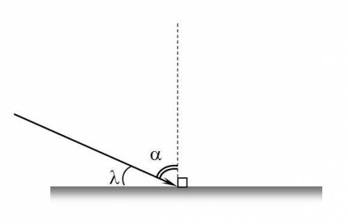 Угол между падающим лучом и плоским зеркалом равен 250 . Угол падения равен … 1) 15°; 2) 300 ; 3) 45