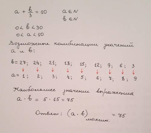 с заданием Для натуральных чисел a и b выполняется равенство Найдите наибольшее значение выражения a