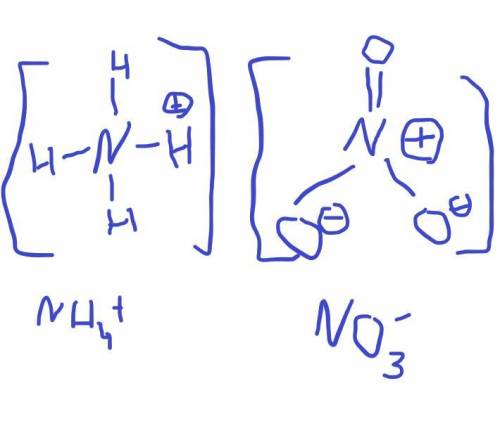Какова валентность азота в нитрате аммония (NH4NO3)? и как выглядит структурная формула?​