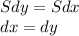 Sdy = Sdx\\dx = dy