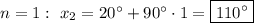 n=1:\ x_2=20^\circ+90^\circ\cdot1=\boxed{110^\circ}