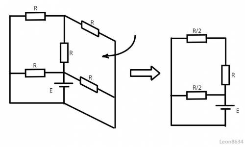 На рисунке изображена схема электрической цепи, в которой все резисторы имеют одинаковое сопротивлен