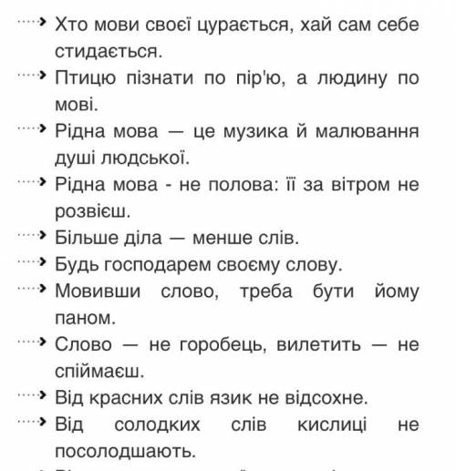 Прислів'япро українську мову ​(6 прислів'я)