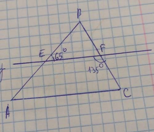 Прямая, параллельная стороне AC треугольника ABC, пересекает стороны AB и BC в точках E и F соответс