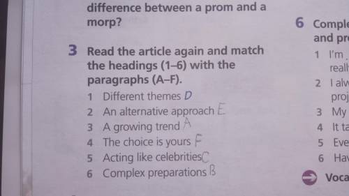 Read the article again and match the headings (1-6) with the paragraphs (A-F).​