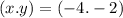 (x.y) = ( - 4. - 2)