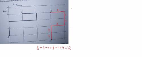 МАТЕМАТИКА 6 КЛАСС! лист бумаги расчерчен на прямоугольники со сторонами 8 см и 4 см. от точки А к т