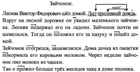 54*. найди пристовку и придлаготельное Прочитай. Подготовься к изложению (см. памятку на с. 150).Лес