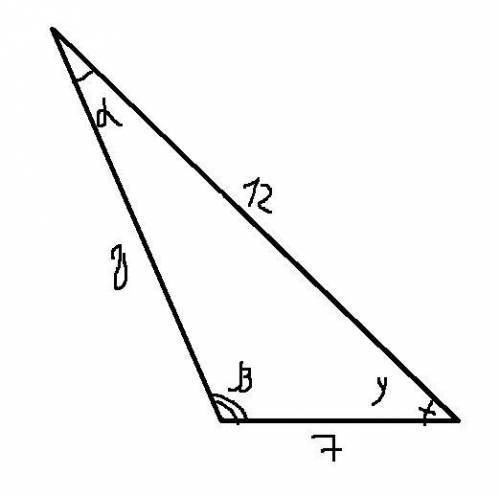 Стороны треугольника равны 7 см, 8 см и 12 см. Данный треугольник остроугольный? (Сделает в форме за