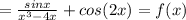 =\frac{sin x}{x^3-4x}+cos(2x)=f(x)