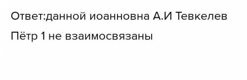 Какие из перечисленных имен не взаимосвязаны общими событиями? Анной Иоанновна, А.И. Тевкелев, Петр