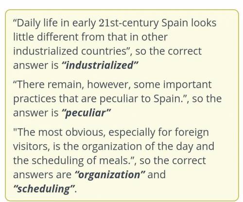 Daily life of Spanish people differ from other countries.In Spain remained some routines that are to