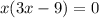 x(3x-9)=0