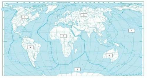 На карте определите литосферную плиту ​