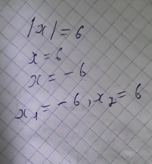 Реши уравнение: IxI =6 .​