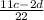 \frac{11c-2d}{22}