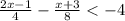 \frac{2x-1}{4} -\frac{x+3}{8}