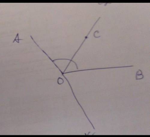 Дан тупой угол АОВ и точка С, лежащая в его внутренней области. 1) Постройте луч ОD проходящий через