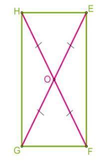 Дан прямоугольник. Равны ли треугольники по первому признаку равенства треугольников? FOG=HOE​