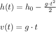 h(t)=h_0-\frac{g\cdot t^2}{2}\\\\v(t)=g\cdot t
