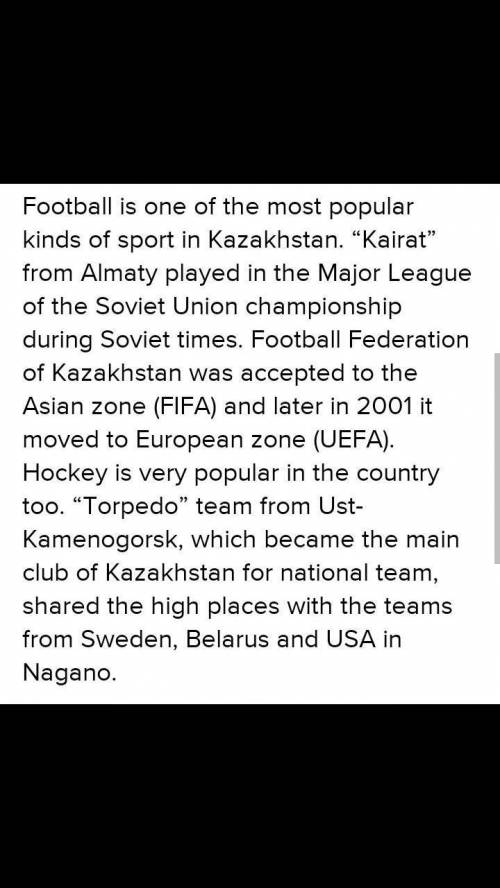 Topic 2. Write an article to a newspaper describing the recent Sport Olympiad where Kazakhstan sport