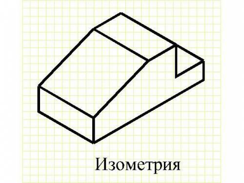 Постройте фронтальную диметрическую и изометрическую проекции деталей, приведённой на рисунке 62.Вел