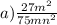 a) \frac{27m^{2} }{75mn^{2} }