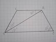 2. В равнобокой трапеции один из углов равен 120°, диагональ трапеции образует с основанием угол 30°