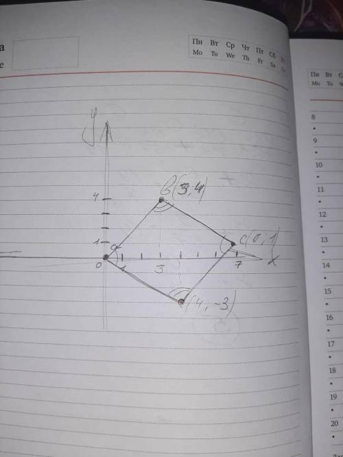 Определи вид четырехугольника abcd. даны точки a 0 0 b 3 4 c 7 1 d 4 -3