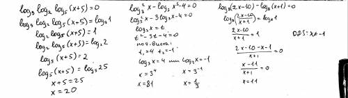 Pomogitji pozalusta zadanie nr1: Log32x-log3x3-4=0 zadanie nr2: log9log2log5(x+5)=0