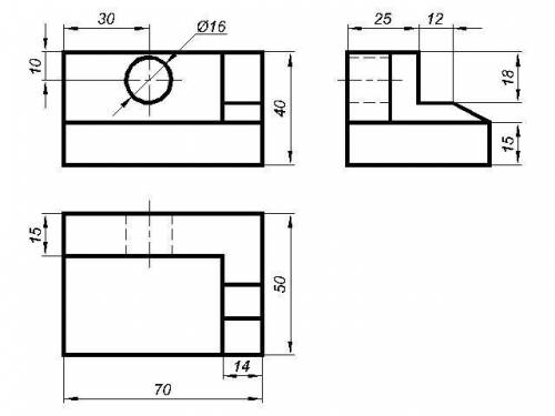 Здравствуйте нарисовать три вида проекции г, заранее благодарю❤