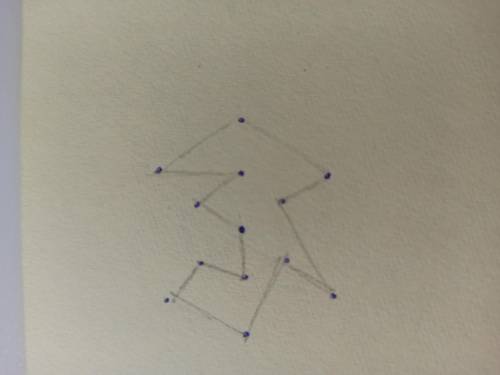 Соедините 13точек на рисунке отрезками так чтобы получился многоугольник​