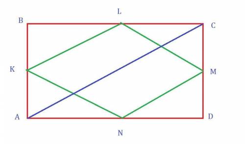 Вершинами четырехугольника являются середины сторон прямоугольника с диагональю 12см.Определите вид