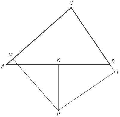 В треугольнике ABC AB=12, AC=10, BC=8. Точки K, L и M лежат на прямых AB, BC и CA соответственно так