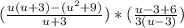 (\frac{u(u+3)-(u^{2}+9)}{u+3})*(\frac{u-3+6}{3(u-3)})