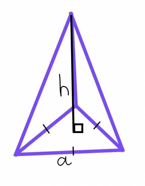 Объем правильной треугольной пирамиды равен 18√3 см , а ее высота равна 2√3 см. Найдите сторону осно