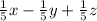 \frac{1}{5} x-\frac{1}{5} y+\frac{1}{5}z