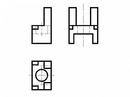 с черчением на каждую эту деталь, сделать проекцию, вид спереди, сверху и слева