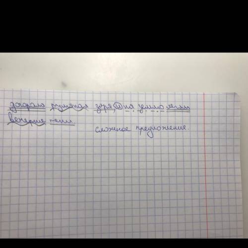 Сделайте пунктуационный разбор предложения : догорала румяная заря и на землю легли вечерние тени​