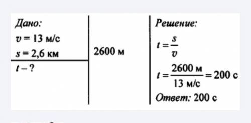 Конькобежец может развивать скорость до 3.6км\ч. За какое время он пробежит дистанцию длиной 2.6 км?