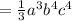 = \frac{1}{3} a^{3} b^{4} c^{4}