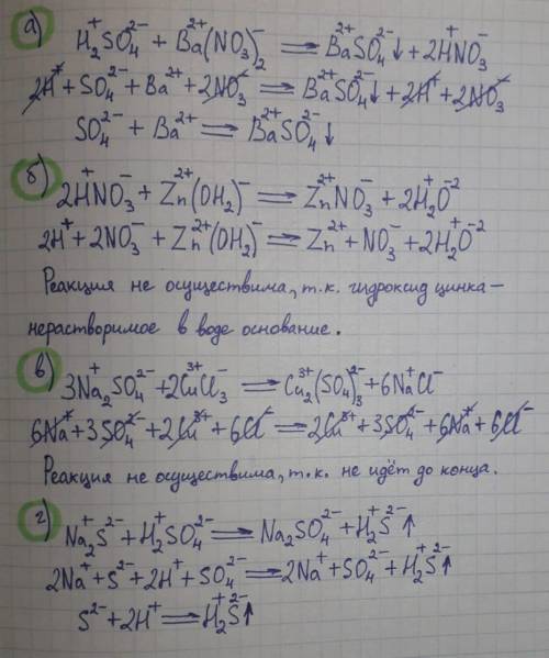 Задание 5. Напишите уравнения осуществимых реакций в молекулярной, ионной и сокращённой ионной форме