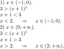 1)\ x\in(-1;0).\\3(x+1)^1\\x+1