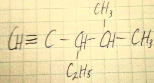Структурная формула - 3-етил-4-метилпент-1-ен​