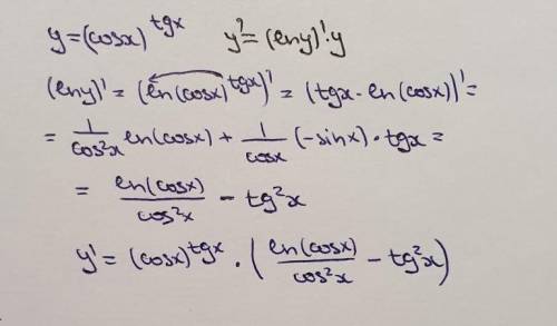(cosx)^tgx Найти производную