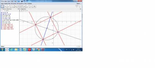 Дана вершина А(2;- 5) квадрата ABCD и уравнение прямой (BD) 3х-у+6=0. Найти уравнения прямых, содерж