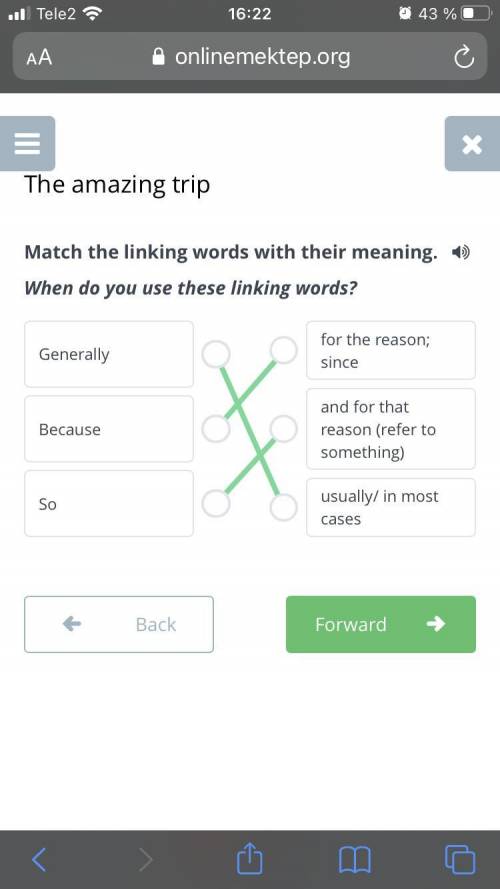 Match the linking words with their meaning.When do you use these linking words?