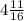 4\frac{11}{16}