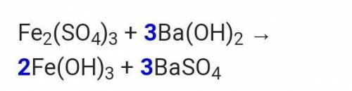FE2(SO4)3 + Ba(OH)2 складіть його молекулярні рівняня​